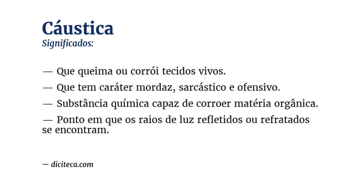 Significado de cáustica
