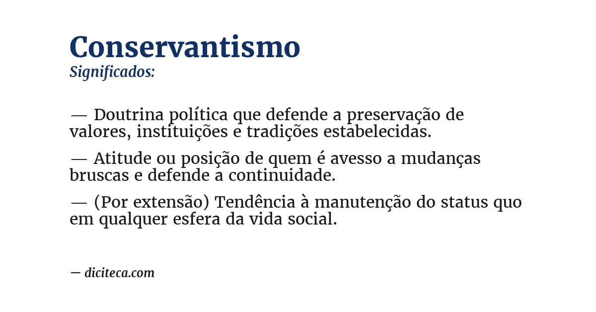 Significado de conservantismo