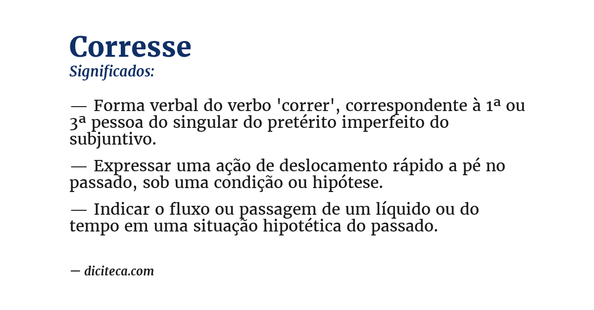 Significado de corresse