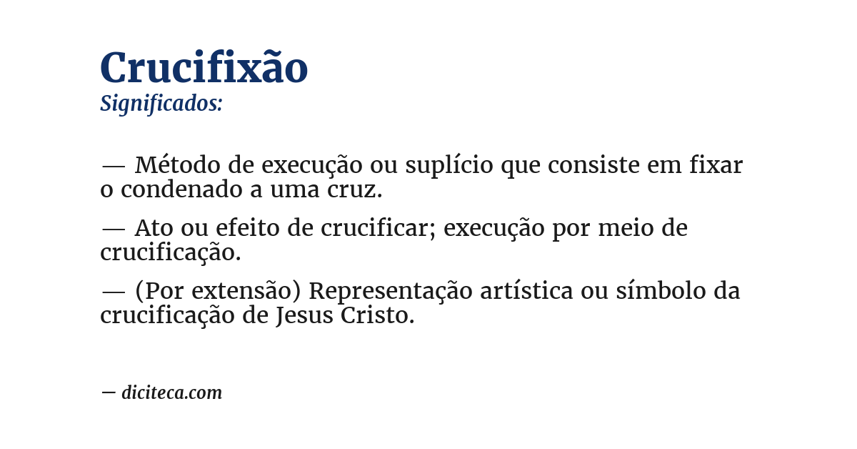 Significado de crucifixão