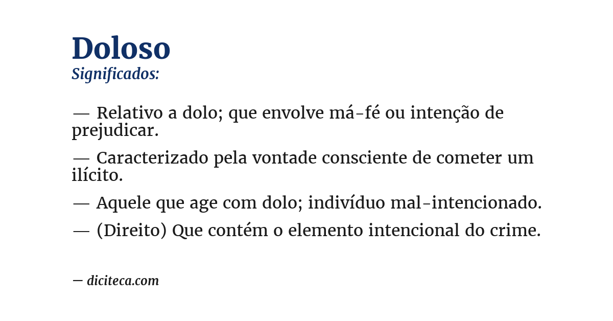 Significado de doloso