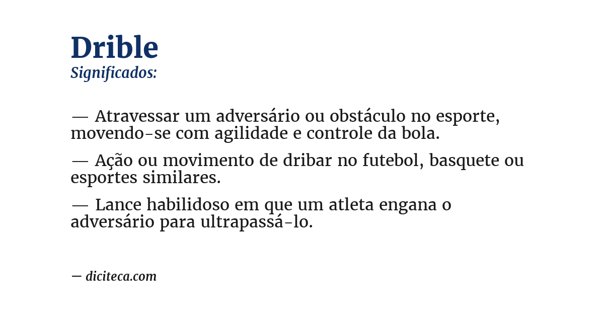 Significado de drible