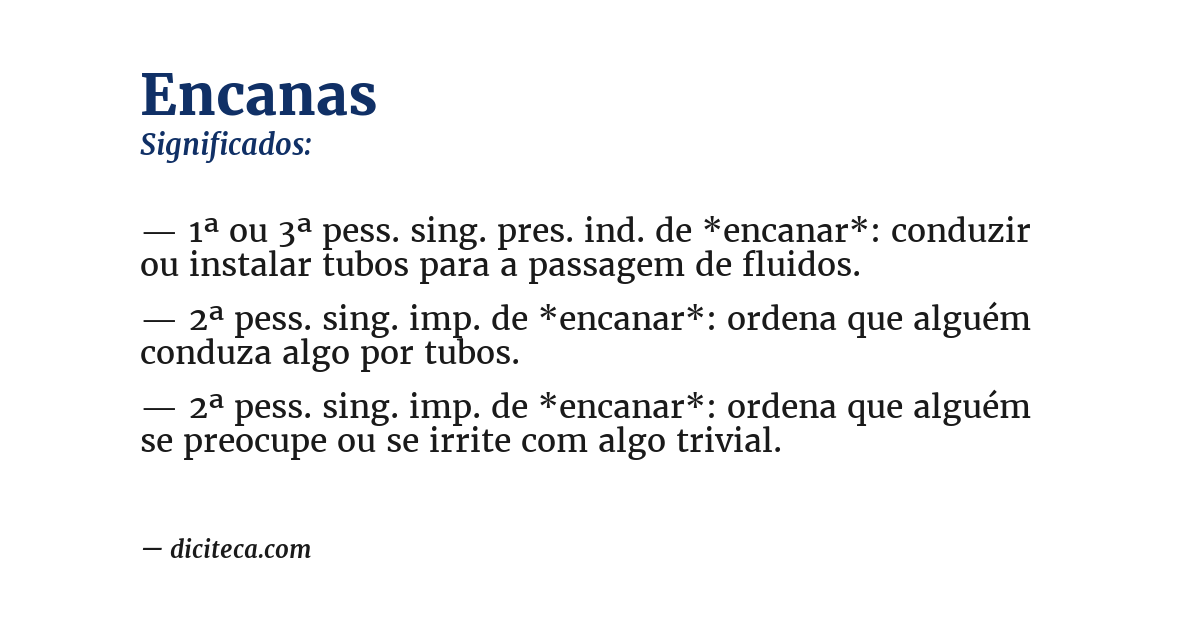 Significado de encanas