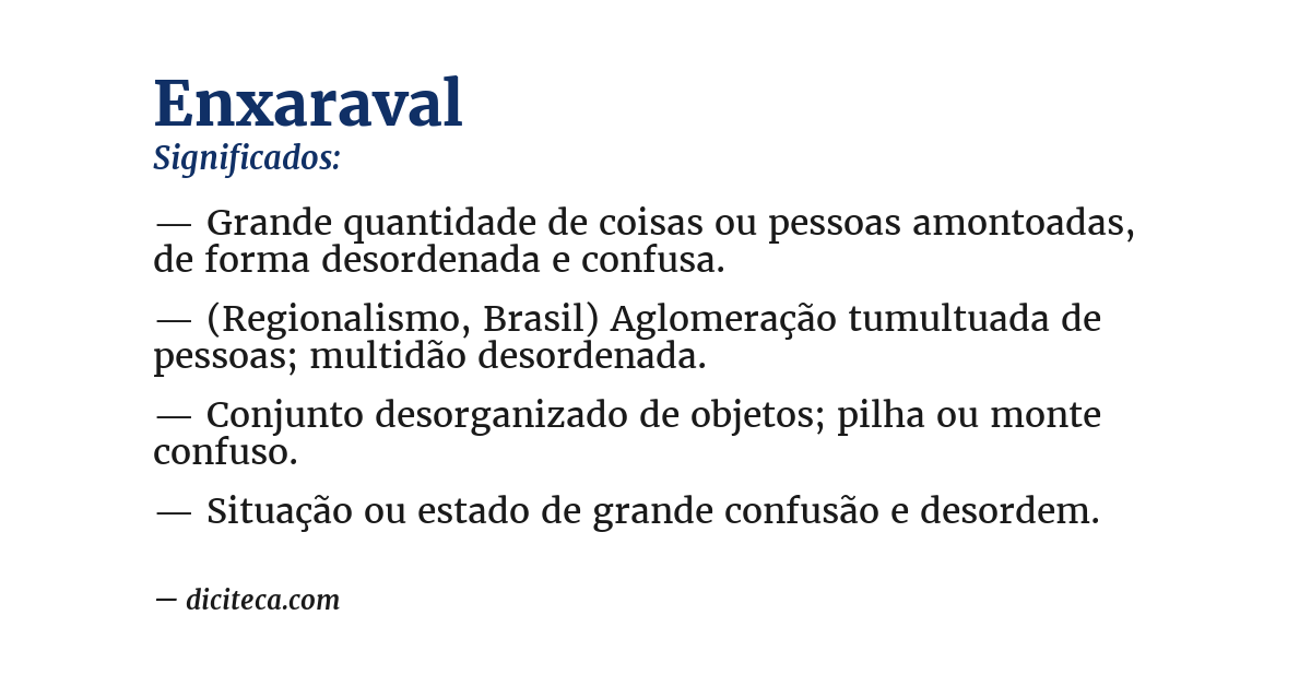 Significado de enxaraval