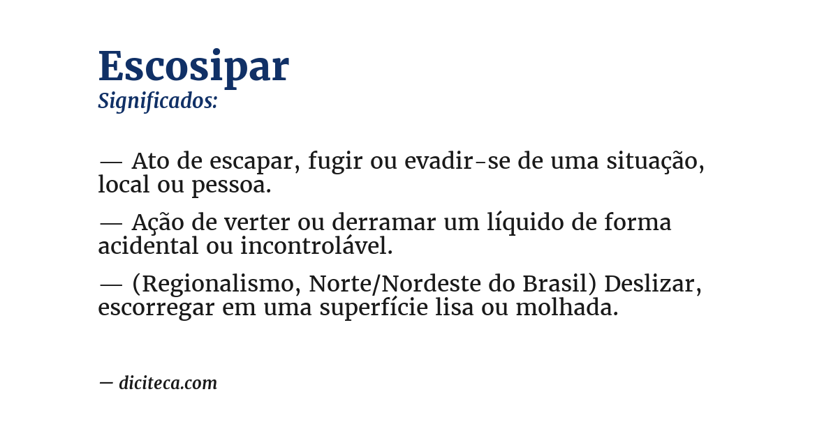 Significado de escosipar