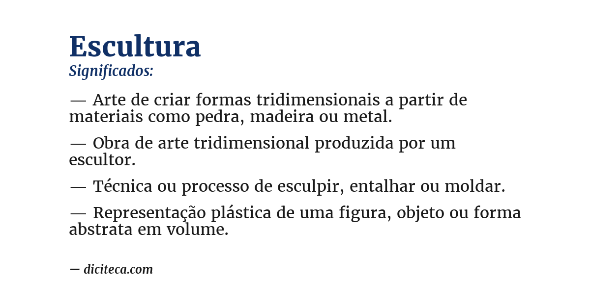 Significado de escultura