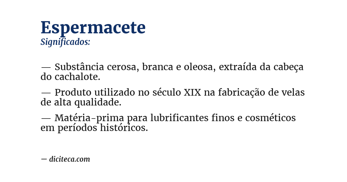 Significado de espermacete