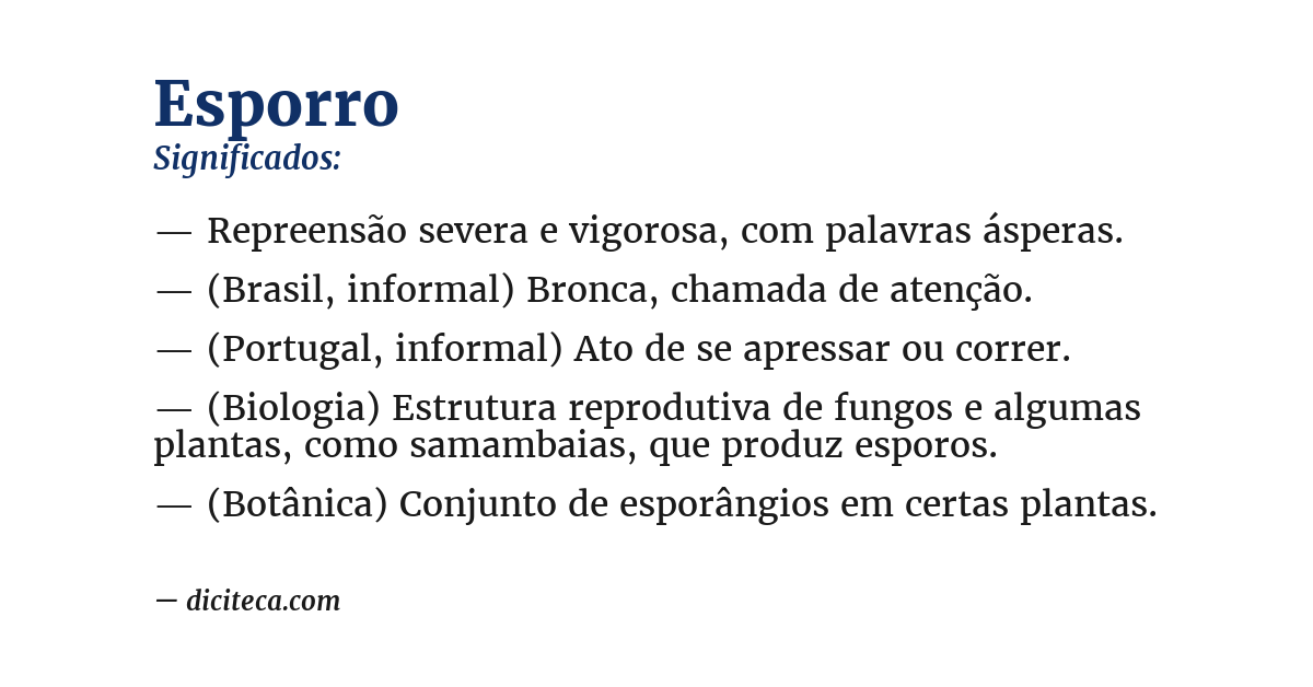 Significado de esporro