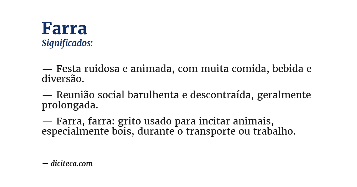 Significado de farra