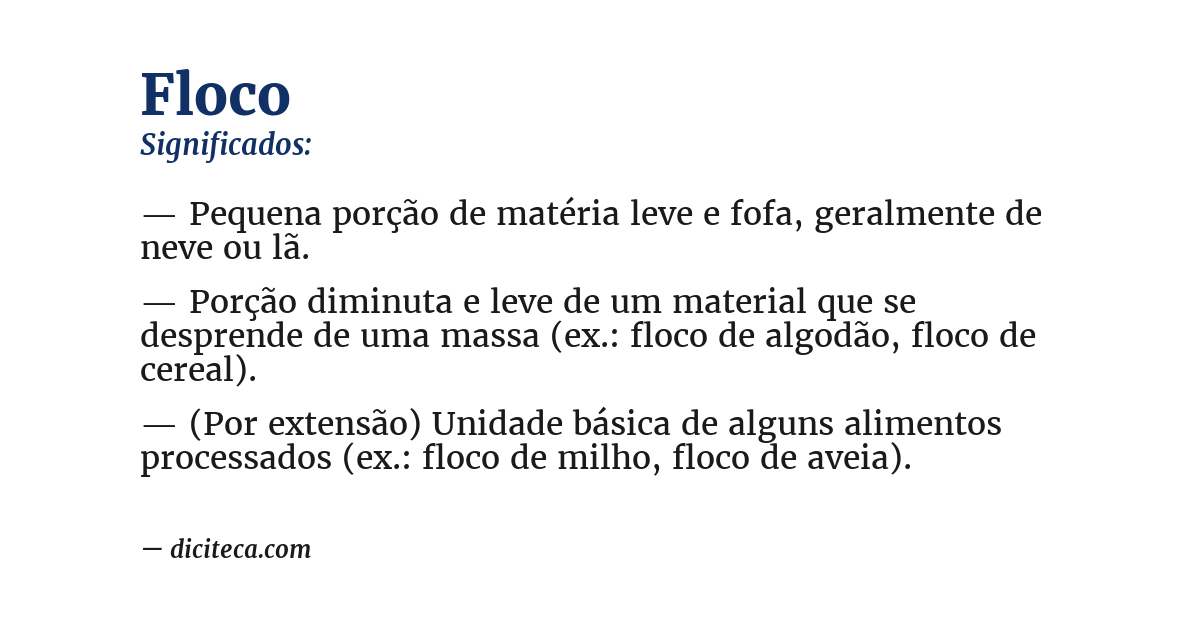 Significado de floco