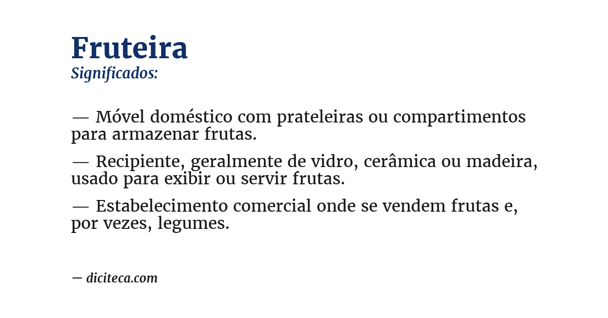 Significado de fruteira
