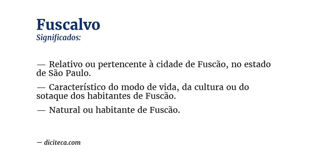 Significado de fuscalvo