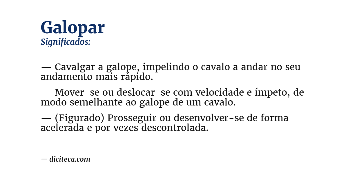 Significado de galopar