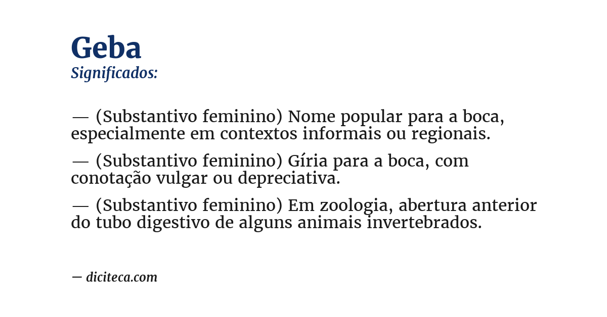 Significado de geba