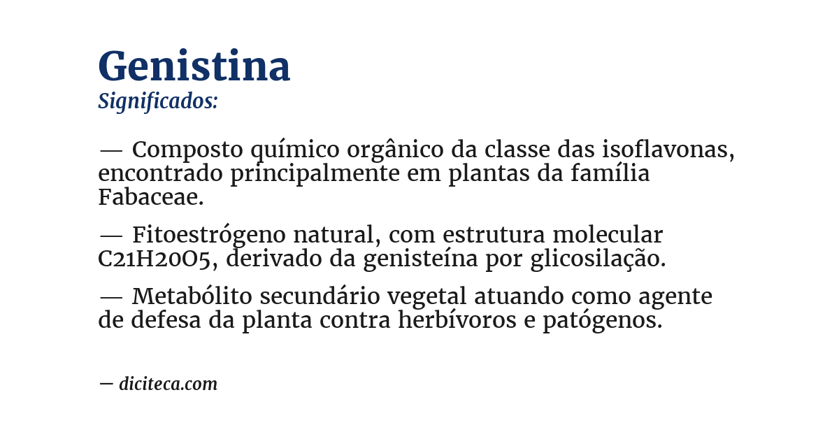 Significado de genistina