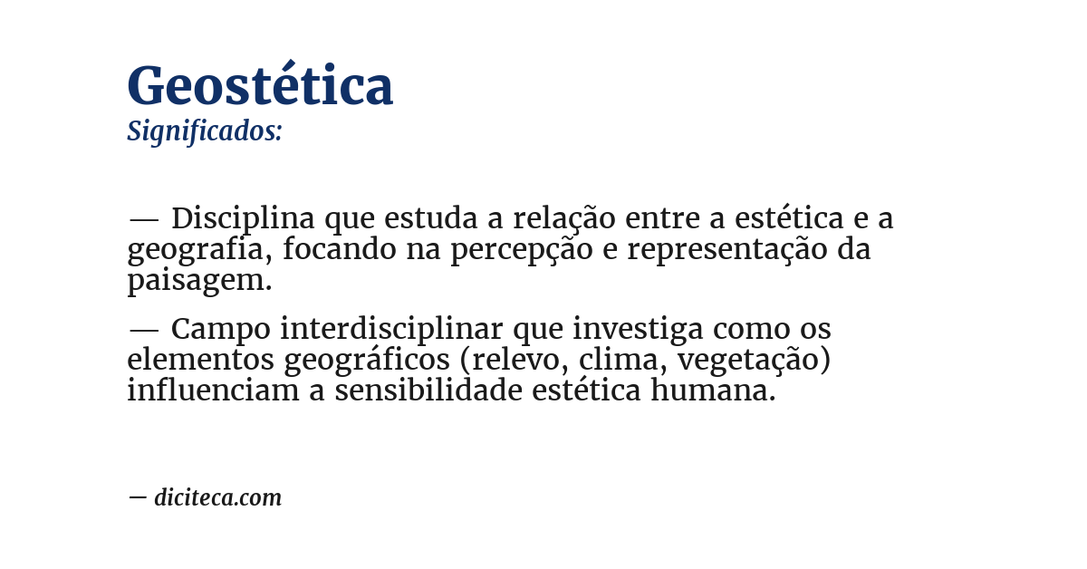 Significado de geostética