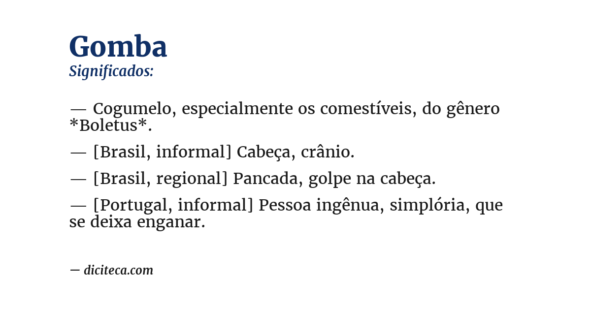 Significado de gomba