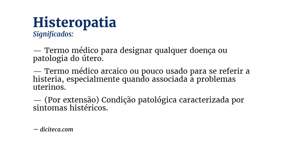 Significado de histeropatia