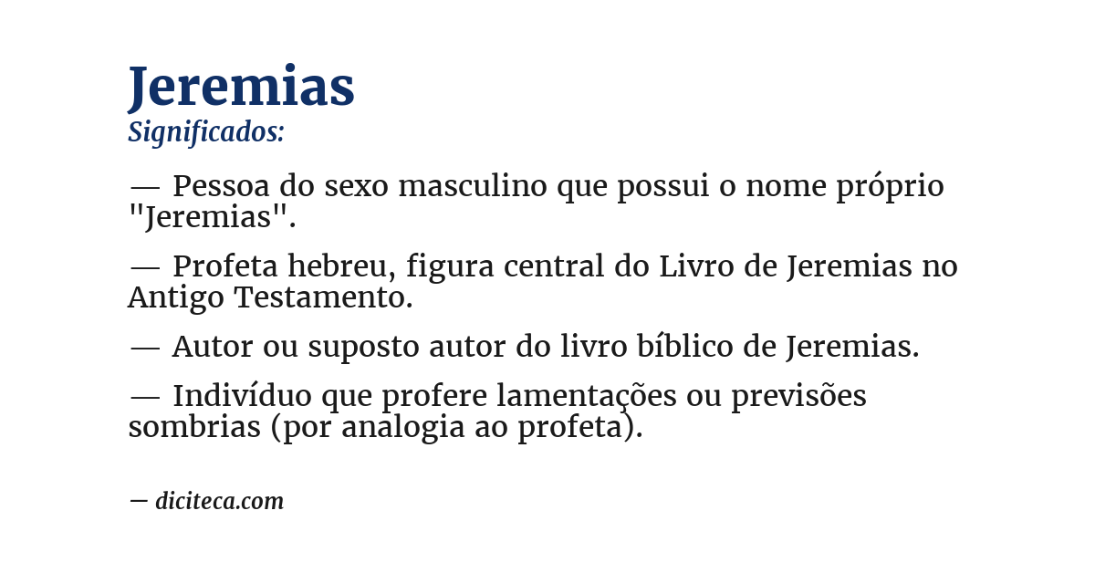 Significado de jeremias