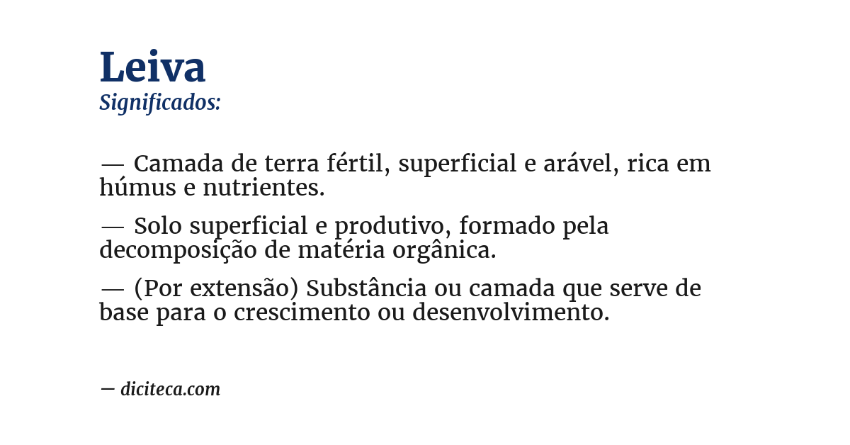 Significado de leiva