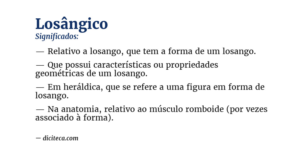 Significado de losângico
