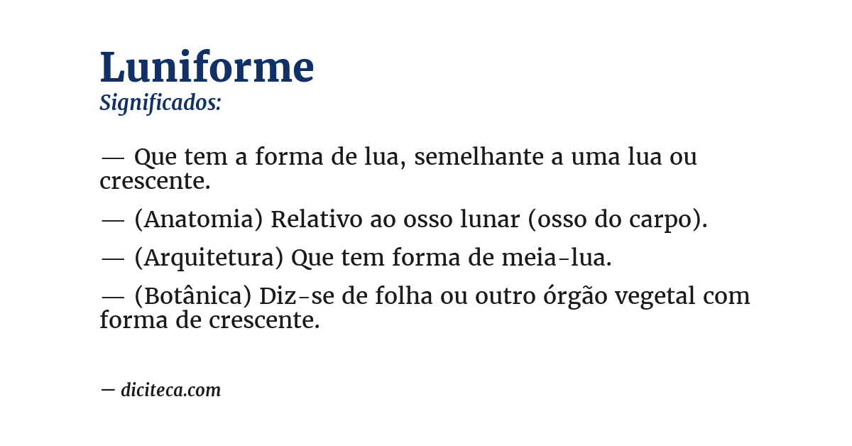 Significado de luniforme