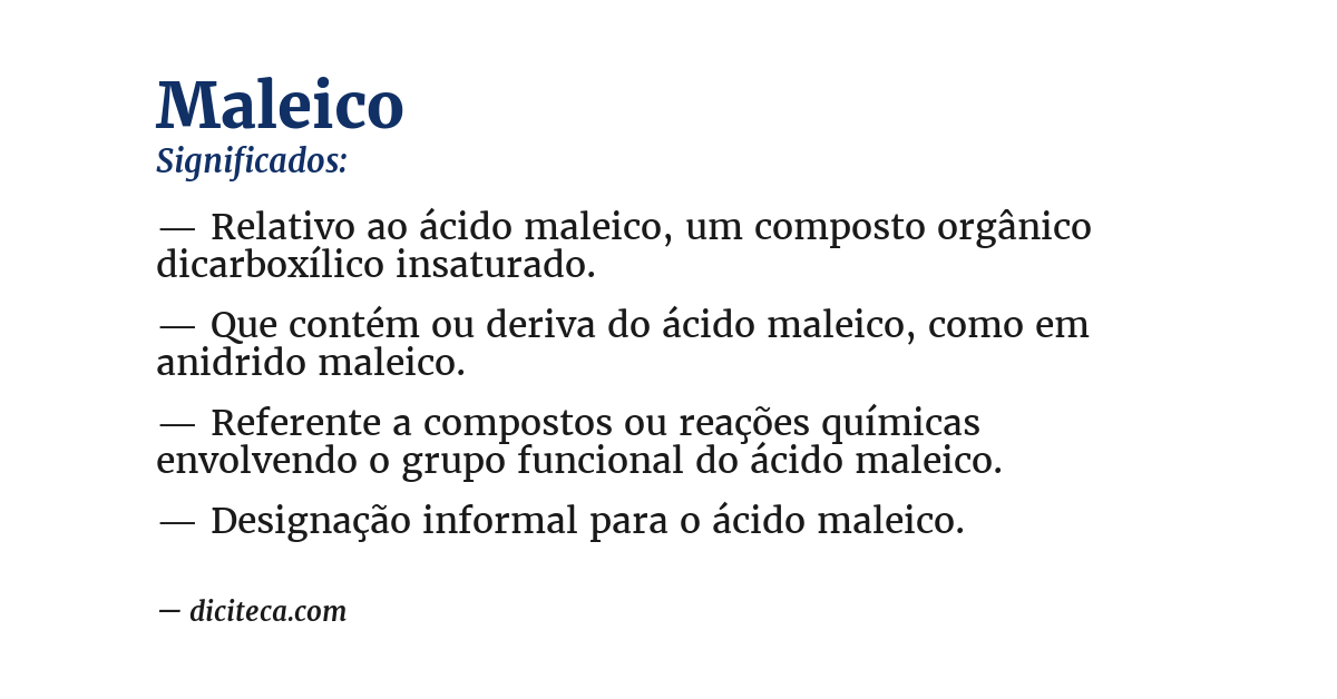 Significado de maleico
