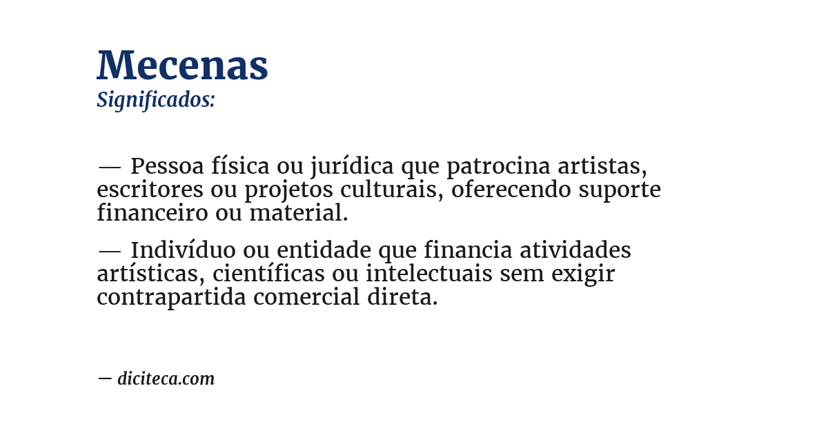 Significado de mecenas