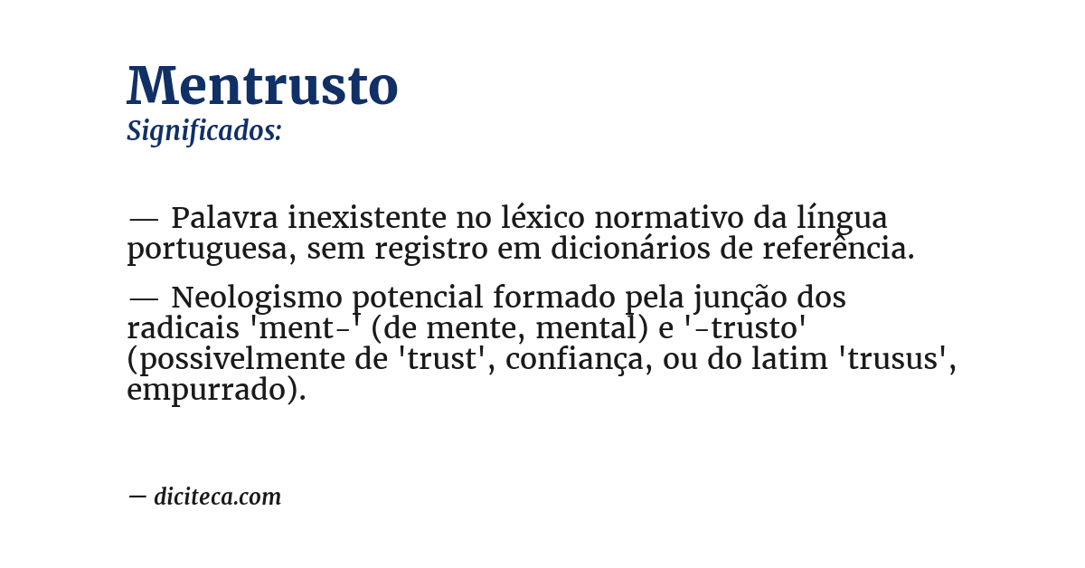 Significado de mentrusto