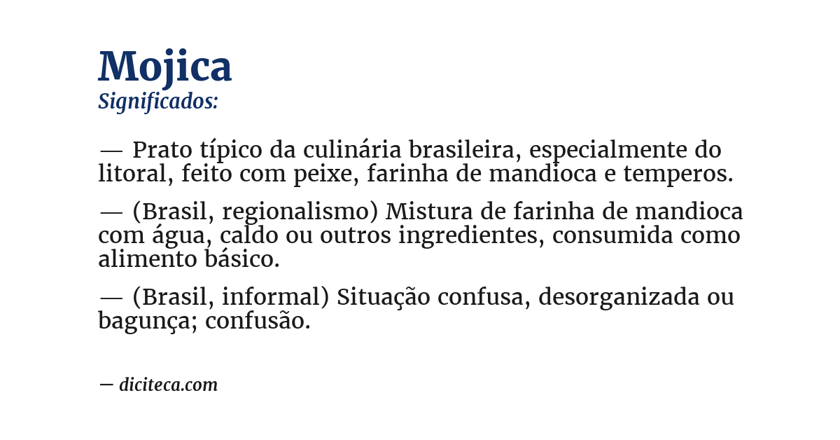 Significado de mojica