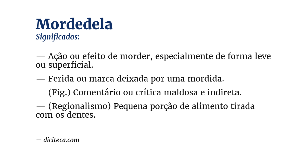 Significado de mordedela