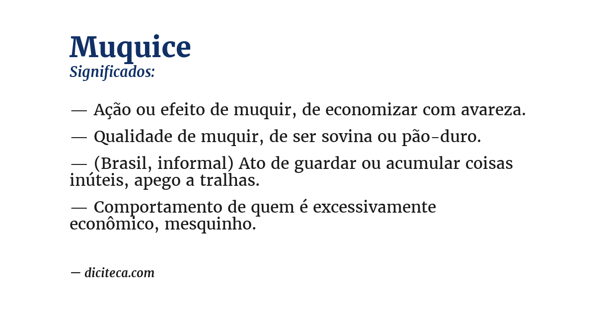 Significado de muquice