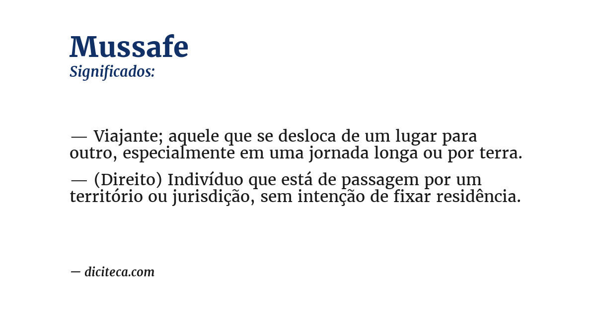 Significado de mussafe