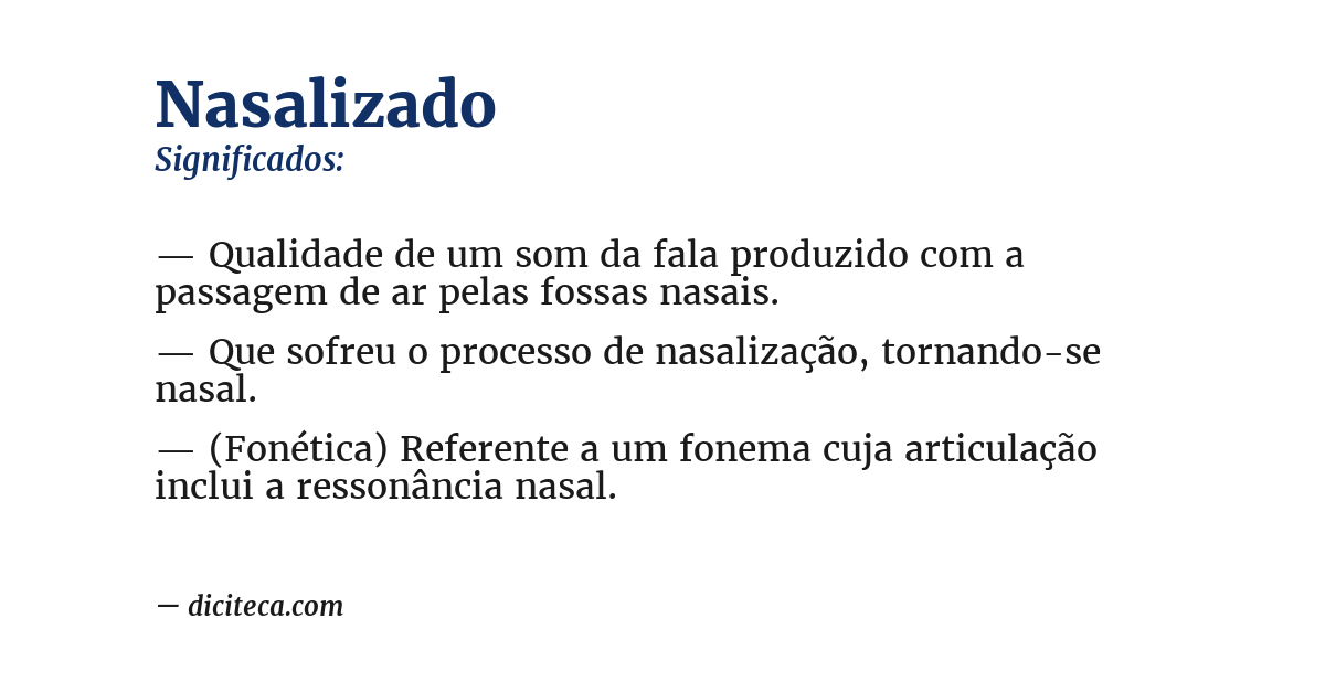 Significado de nasalizado