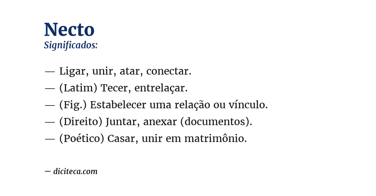 Significado de necto