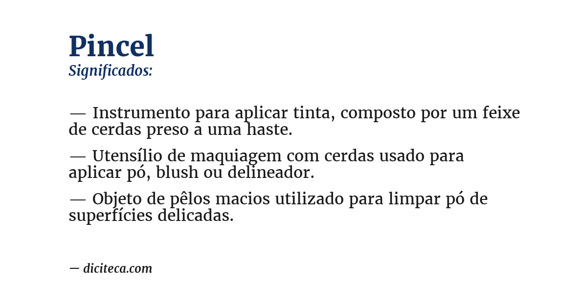 Significado de pincel