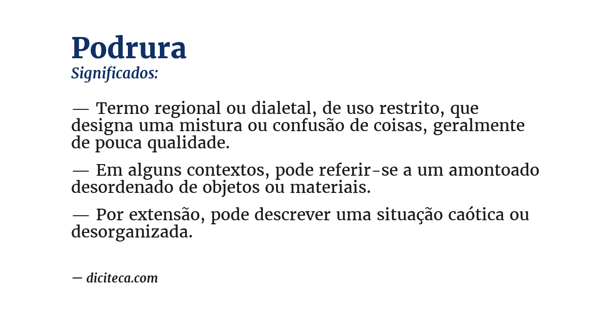 Significado de podrura