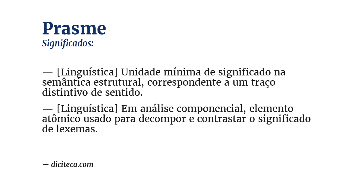 Significado de prasme