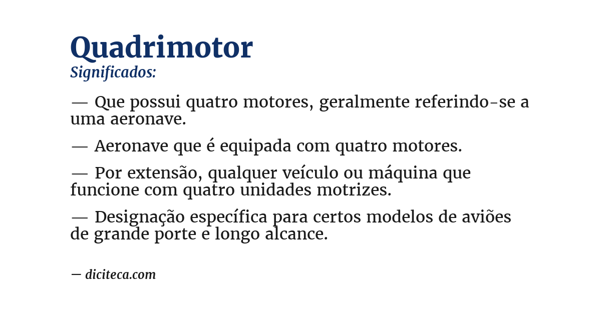 Significado de quadrimotor
