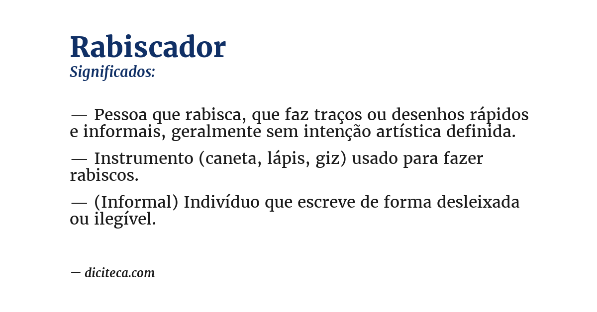 Significado de rabiscador