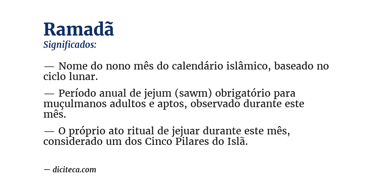 Significado de ramadã