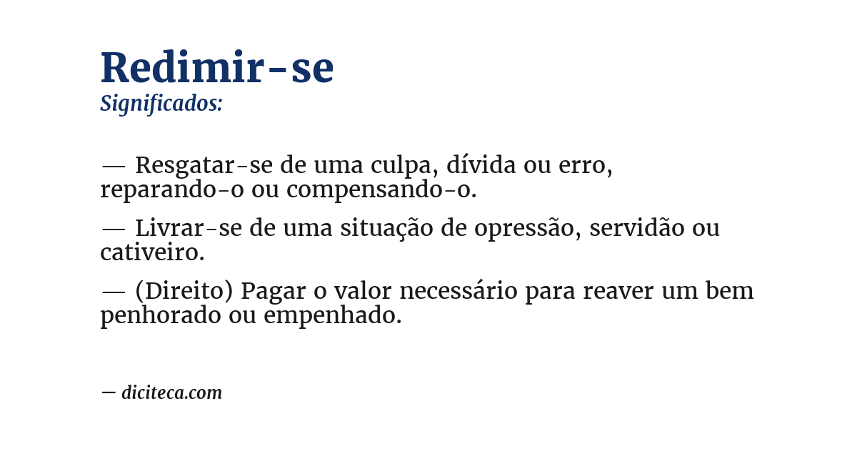 Significado de redimir-se