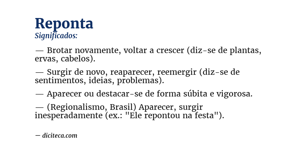 Significado de reponta