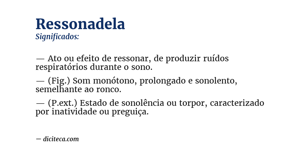 Significado de ressonadela