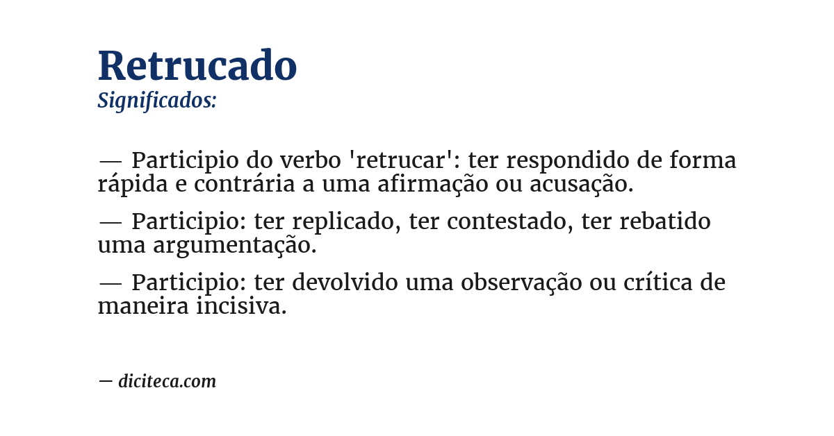 Significado de retrucado