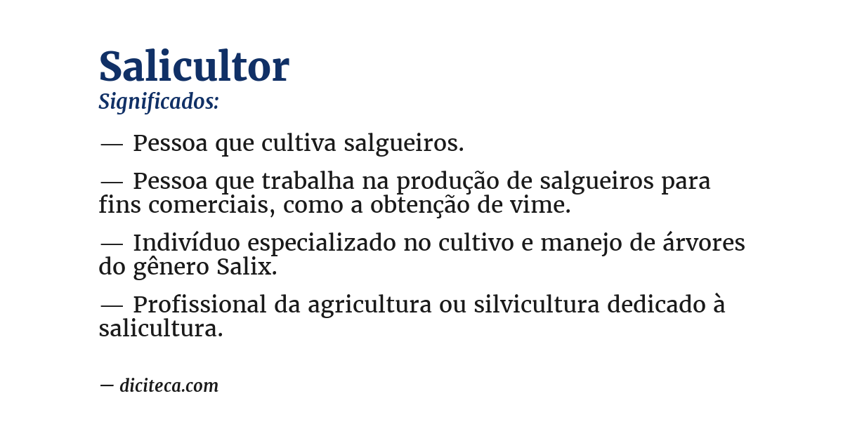 Significado de salicultor