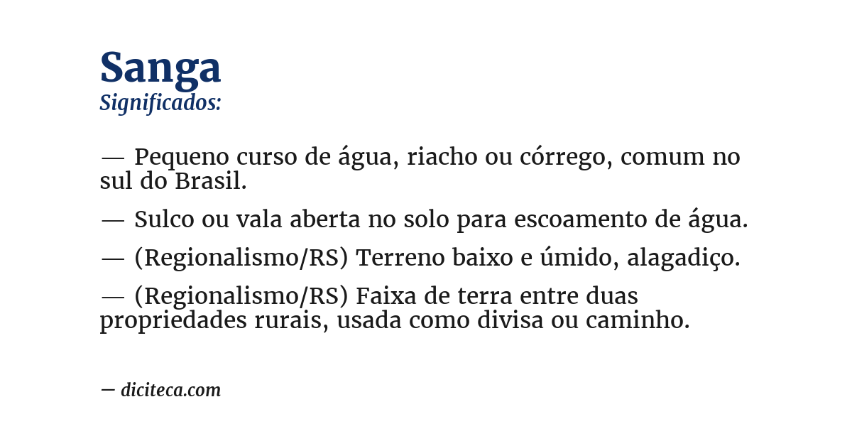 Significado de sanga