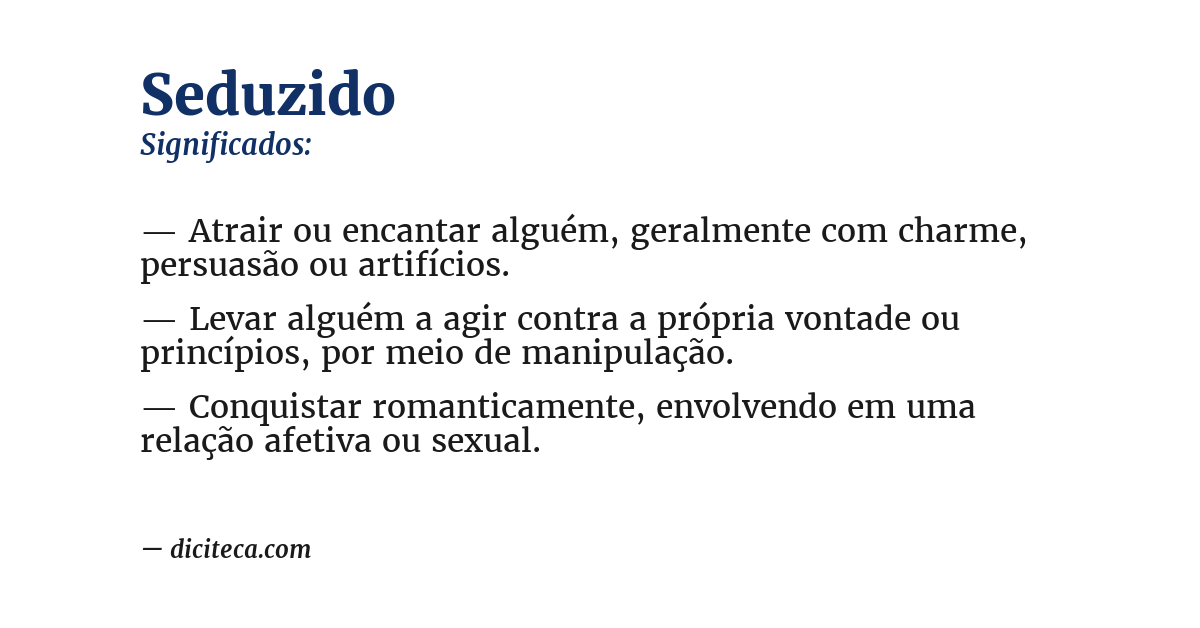 Significado de seduzido