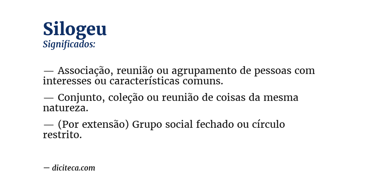Significado de silogeu