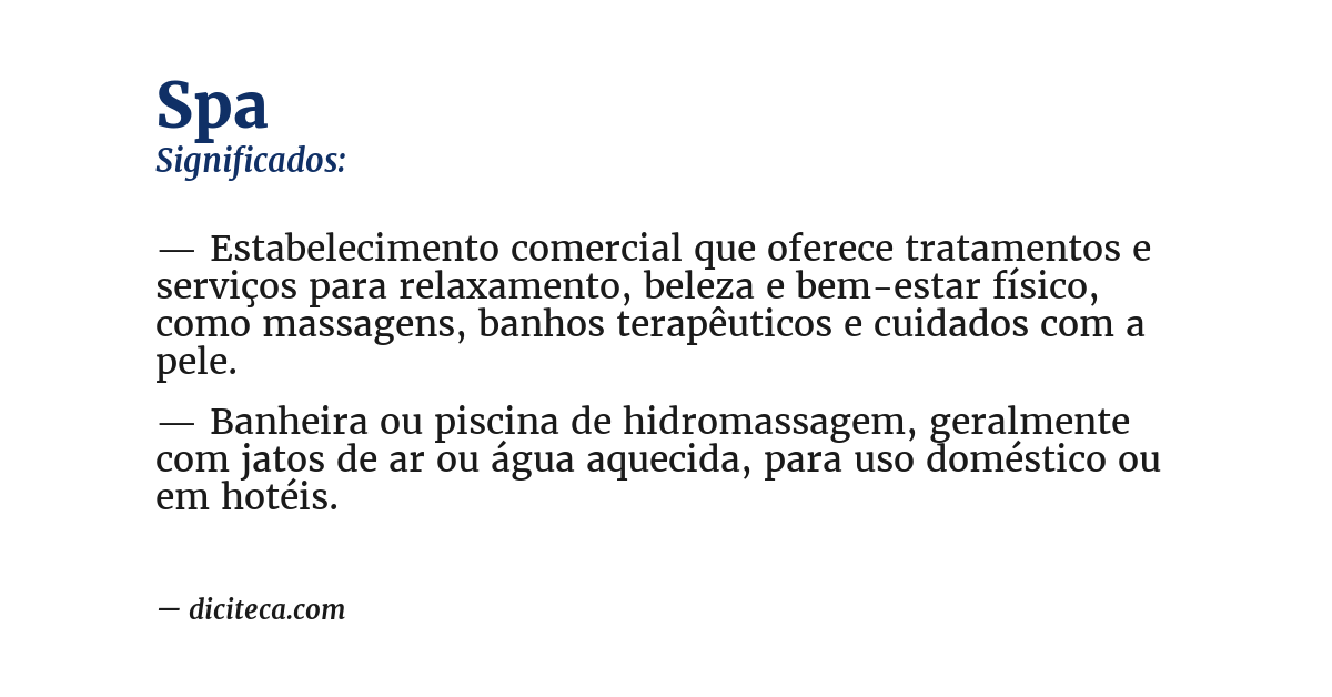 Significado de spa